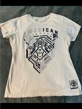 American Fighter Graphic Tee - White